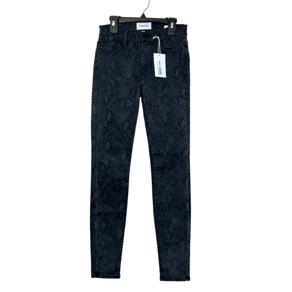 Frame Le Skinny De Jeanne Python Denim Snake Print Skinny Jeans size 26